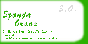 szonja orsos business card